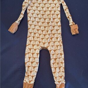 Rust Rainbows Little Sleepies Crescent Zippy